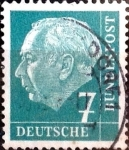 Stamps Germany -  Intercambio 0,20 usd 7 pf. 1954