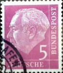 Stamps Germany -  Intercambio 0,20 usd 5 pf. 1954