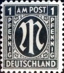 Stamps Germany -  Intercambio jxi 0,20 usd 1 pf. 1945