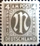 Stamps Germany -  Intercambio ma3s 0,20 usd 4 pf. 1945