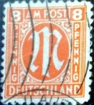 Stamps Germany -  Intercambio jxi 0,35 usd 8 pf. 1945