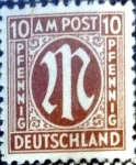 Stamps Germany -  Intercambio ma2s 0,20 usd 10 pf. 1945