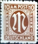 Stamps Germany -  Intercambio 0,20 usd 10 pf. 1945
