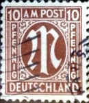 Stamps Germany -  Intercambio 1,10 usd 10 pf. 1945