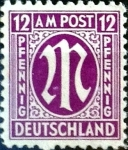 Stamps Germany -  Intercambio 0,25 usd 12 pf. 1945