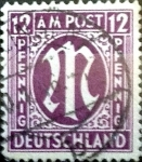 Stamps Germany -  Intercambio 0,60 usd 12 pf. 1945