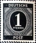 Stamps Germany -  Intercambio nfxb 0,20 usd 1 pf. 1946