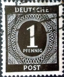 Stamps Germany -  Intercambio jxi 0,90 usd 1 pf. 1946