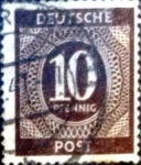 Stamps Germany -  Intercambio ma3s 0,20 usd 10 pf. 1946