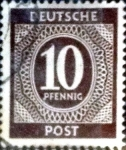 Sellos de Europa - Alemania -  Intercambio 0,20 usd 10 pf. 1946