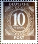 Stamps Germany -  Intercambio 0,20 usd 10 pf. 1946
