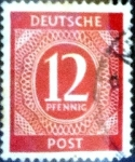 Stamps Germany -  Intercambio ma2s 0,20 usd 12 pf. 1946