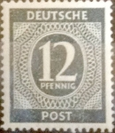 Stamps Germany -  Intercambio 0,20 usd 12 pf. 1946