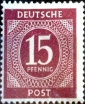 Stamps Germany -  Intercambio ma2s 0,20 usd 15 pf. 1946