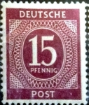 Stamps Germany -  Intercambio nfxb 0,20 usd 15 pf. 1946