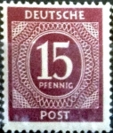 Stamps Germany -  Intercambio 0,20 usd 15 pf. 1946