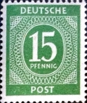 Sellos de Europa - Alemania -  Intercambio 0,20 usd 15 pf. 1946