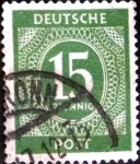 Stamps Germany -  Intercambio 0,20 usd 15 pf. 1946