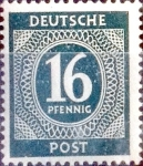 Stamps Germany -  Intercambio ma2s 0,20 usd 16 pf. 1946