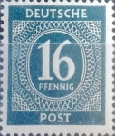 Stamps Germany -  Intercambio jxi 0,20 usd 16 pf. 1946