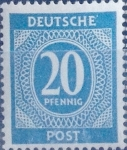 Stamps Germany -  Intercambio nfxb 0,20 usd 20 pf. 1946