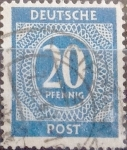 Stamps Germany -  Intercambio ma2s 0,20 usd 20 pf. 1946