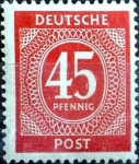 Stamps : Europe : Germany :  Intercambio 0,20 usd 45 pf. 1946