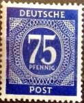 Stamps Germany -  Intercambio 0,20 usd 75 pf. 1946