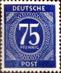 Stamps Germany -  Intercambio nfxb 0,20 usd 75 pf. 1946