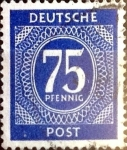 Stamps Germany -  Intercambio ma2s 0,20 usd 75 pf. 1946