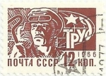 Sellos del Mundo : Europa : Rusia : URSS. SOCIEDAD Y TECNOLOGIA. OBRERO. YVERT SU 3166