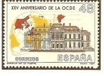 Stamps Spain -  XXV anivº OCDE - Castillo de la Muette(Francia)