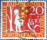 Stamps Germany -  Intercambio nfxb 0,35 usd 20+10 pf. 1959