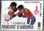 Stamps : Europe : Andorra :  Intercambio nfxb 0,25 usd 8 pta. 1980