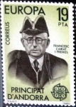 Stamps Andorra -  Intercambio m1b 0,75 usd 19 pta. 1980