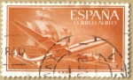 Stamps Spain -  Superconstellation y NAO 'SANTA MARIA'