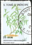 Sellos del Mundo : Africa : Santo_Tom_y_Principe : Chenopodium ambrosioides Linn