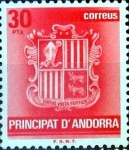 Stamps : Europe : Andorra :  Intercambio m1b 0,50 usd 30 pta. 1982