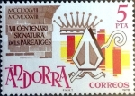 Stamps : Europe : Andorra :  Intercambio crxf2 0,70 usd 5 pta. 1978