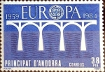 Stamps : Europe : Andorra :  Intercambio crxf2 0,90 usd 38 pta. 1984