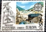 Stamps : Europe : Andorra :  Intercambio crxf2 1,00 usd 38 pta. 1983