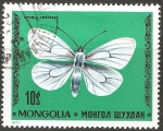 Stamps Mongolia -  Aporia crataegi