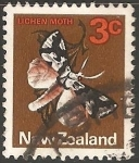 Stamps New Zealand -  Linchen moth