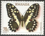 Sellos del Mundo : Africa : Rwanda : Papilio demodocus