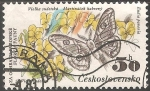 Stamps Czechoslovakia -  eudia pavonia