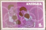 Stamps Antigua and Barbuda -  Intercambio 0,20 usd 1 cent. 1976