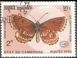 Stamps Cambodia -  Zizina otis 