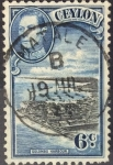 Stamps Sri Lanka -  Rey Jorge VI Puerto Colombo