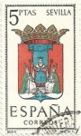 Stamps Spain -  ESCUDOS DE CAPITAL DE PROVÍNCIA. GRUPO IV. Nº 44. SEVILLA. EDIFIL 1638