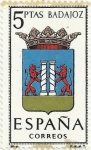 Stamps Spain -  ESCUDOS DE CAPITAL DE PROVÍNCIA. GRUPO I. Nº 6. BADAJOZ. EDIFIL 1411